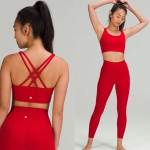 Lululemon Lunar New Year Energy Longline sports Bra Dark Red 6